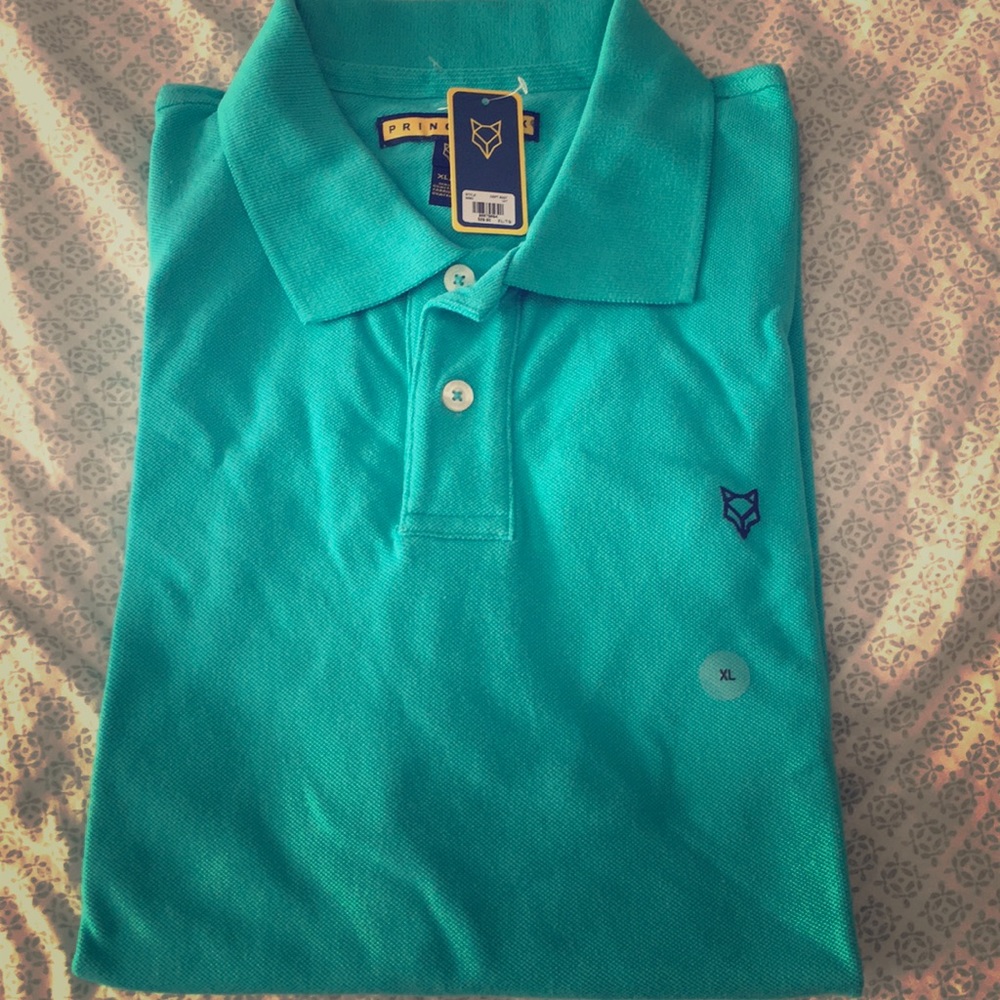 NWT- men's teal polo shirt